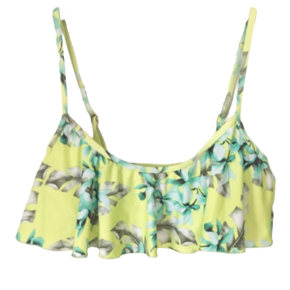 Gianni Bini || Floral Flounce Swim Top